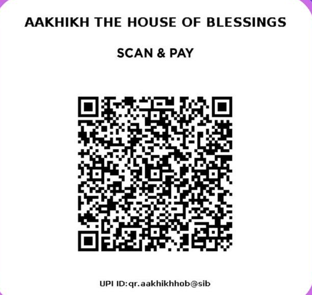UPI QR code for donations toward AAKHIKH land